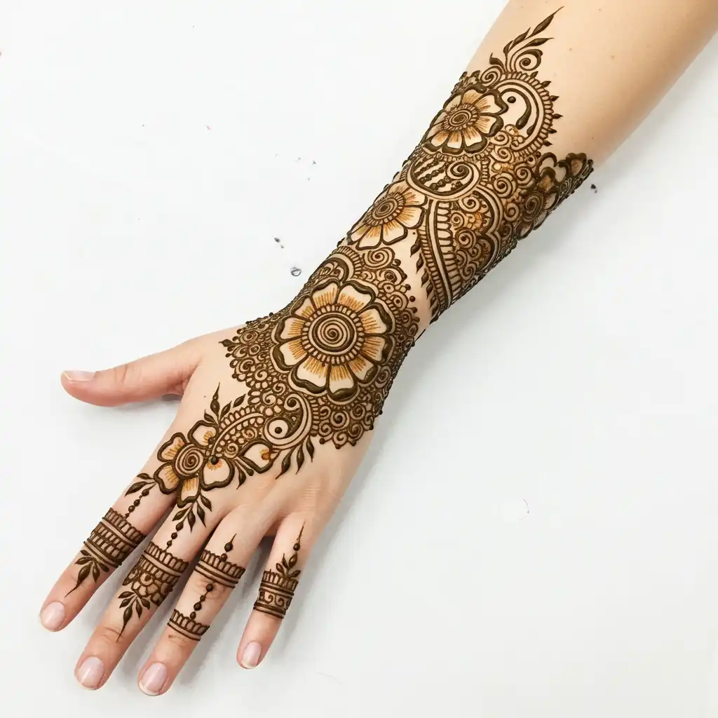 Full hand mehndi design 175 Full hand mehndi design 175