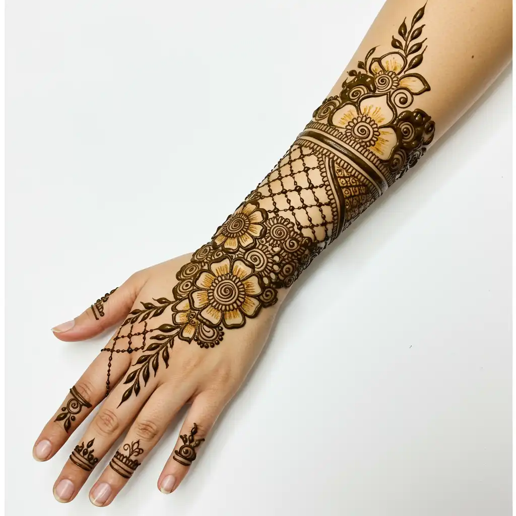 Full hand mehndi design 176 Full hand mehndi design 176