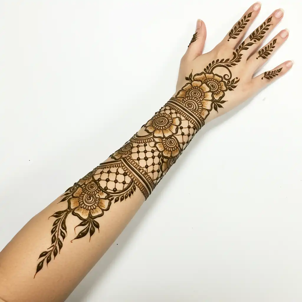 Full hand mehndi design 177 Full hand mehndi design 177