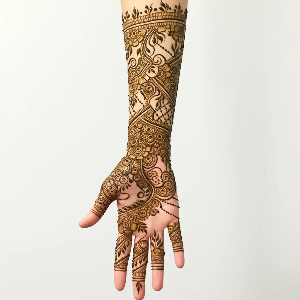 Full hand mehndi design 18 Full hand mehndi design 18