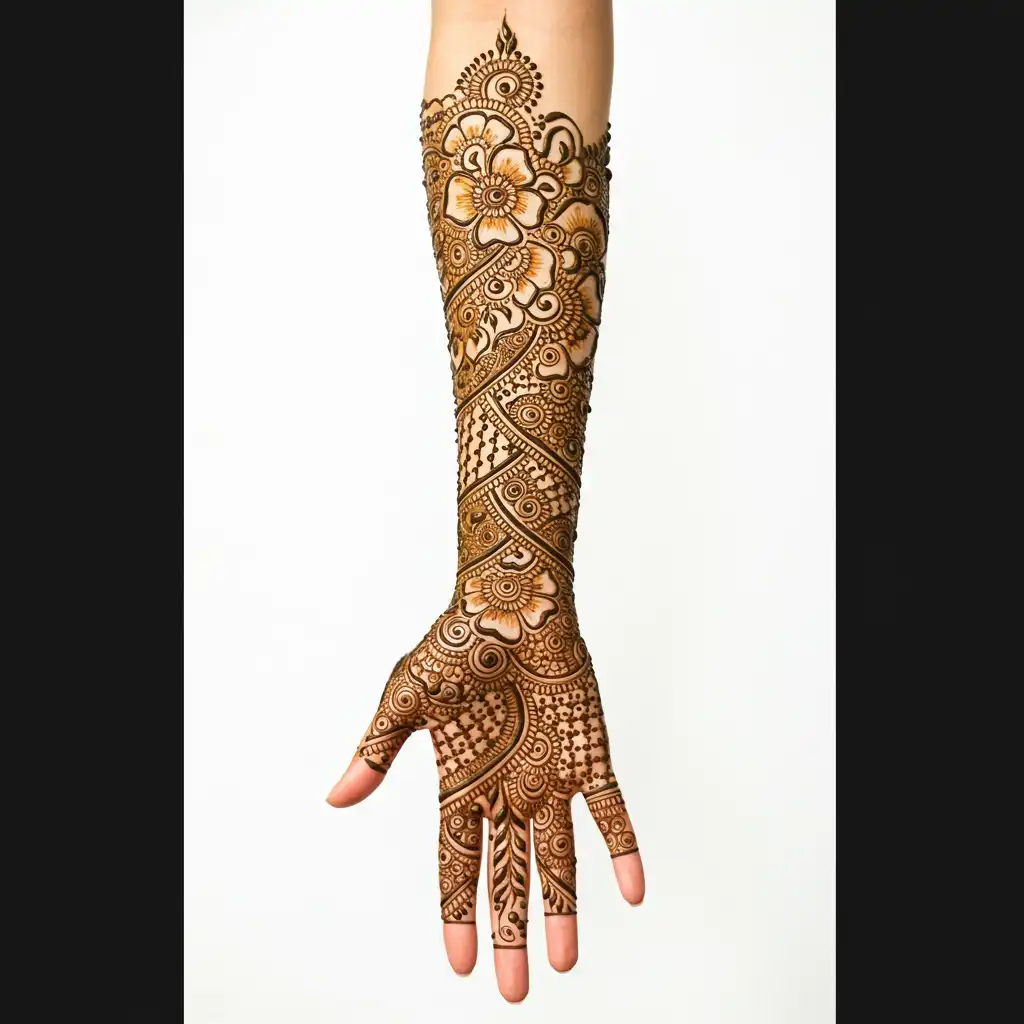 Full hand mehndi design 21 Full hand mehndi design 21