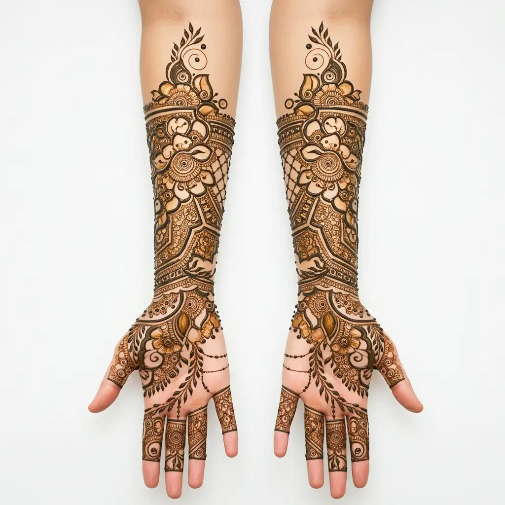 Full hand mehndi design 27 Full hand mehndi design 27