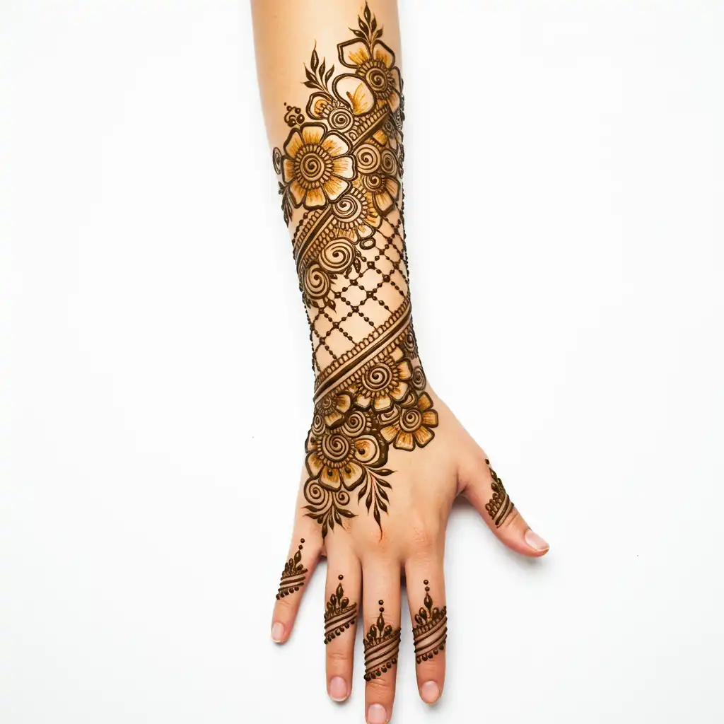 Full hand mehndi design 36 Full hand mehndi design 36
