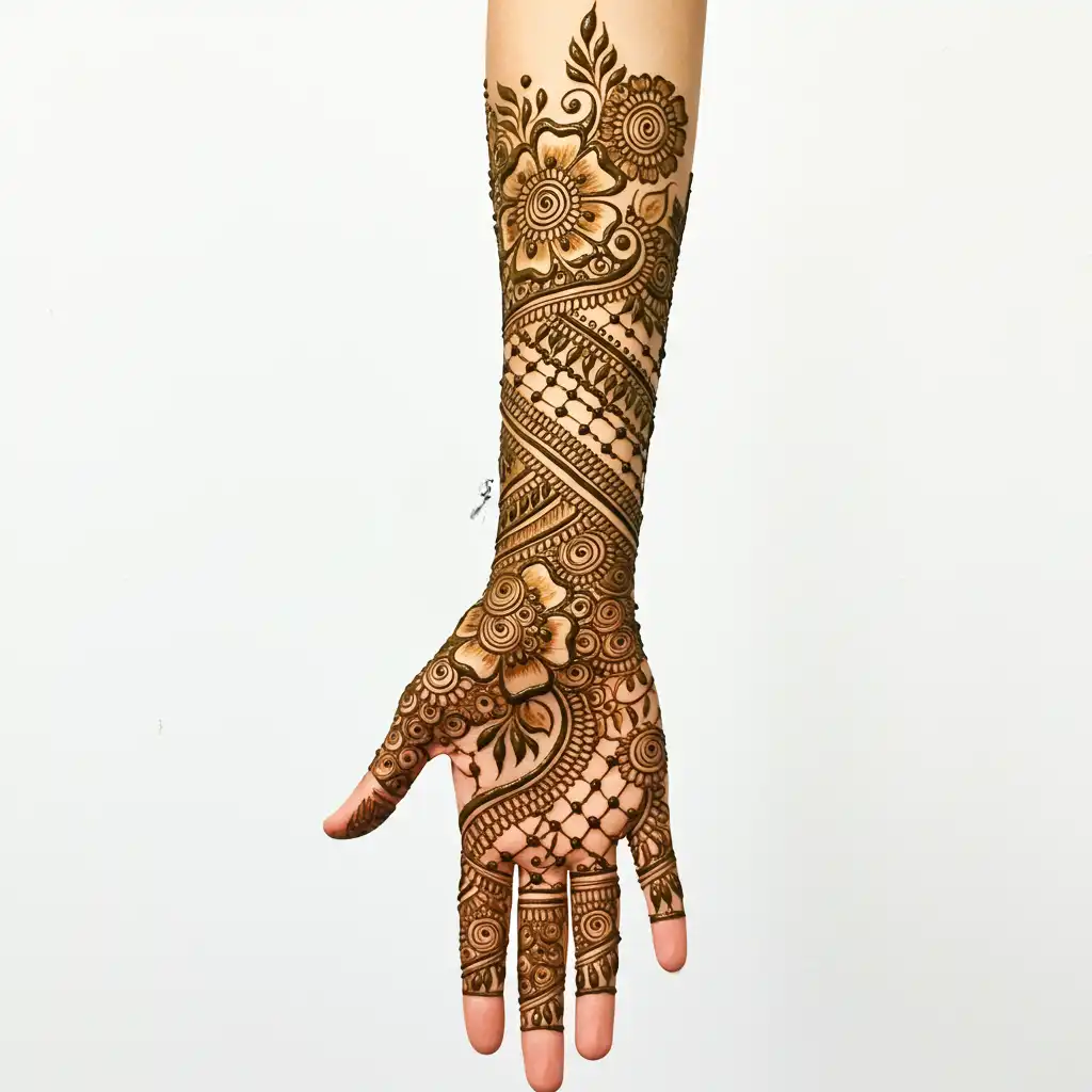 Full hand mehndi design 44 Full hand mehndi design 44