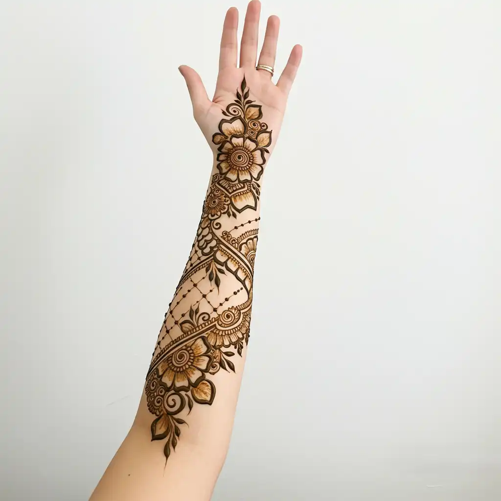 Full hand mehndi design 48 Full hand mehndi design 48