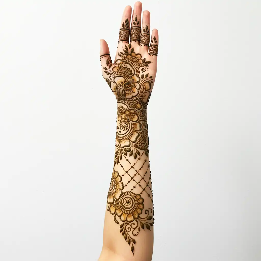 Full hand mehndi design 52 Full hand mehndi design 52