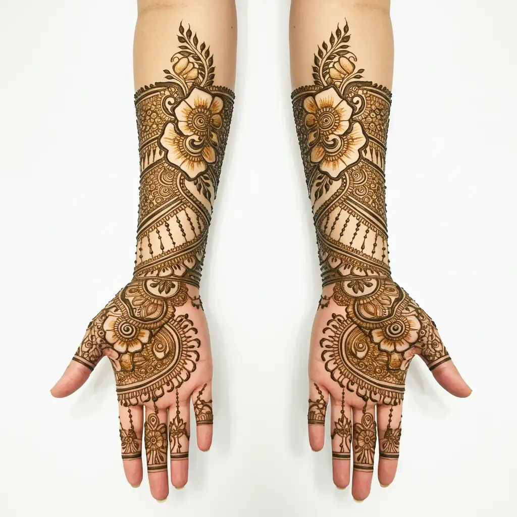 Full hand mehndi design 57 Full hand mehndi design 57