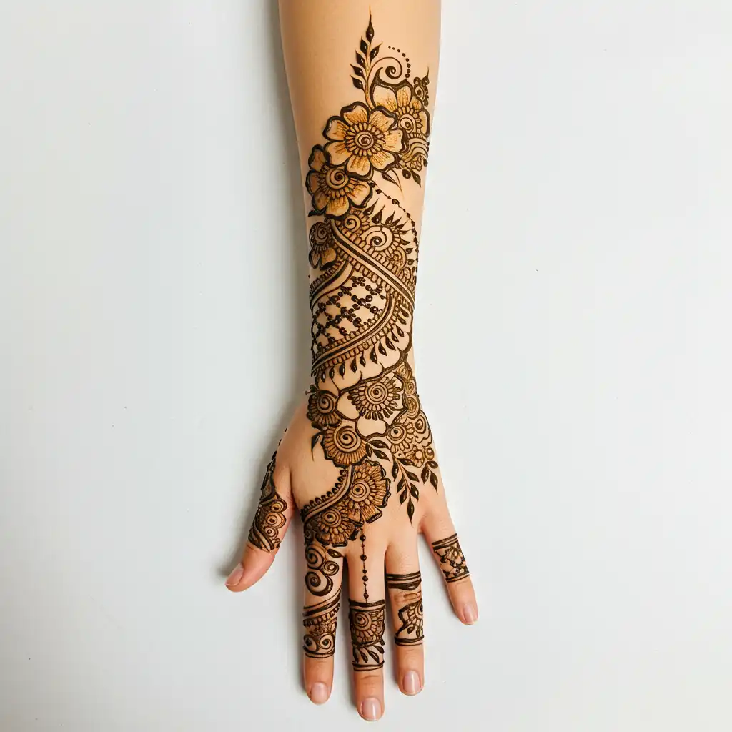 Full hand mehndi design 63 Full hand mehndi design 63
