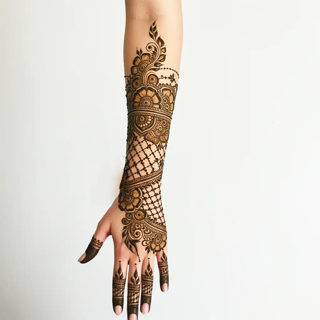 Full hand mehndi design 64 Full hand mehndi design 64
