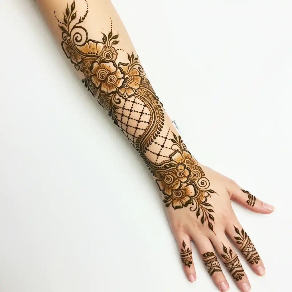 Full hand mehndi design 66 Full hand mehndi design 66