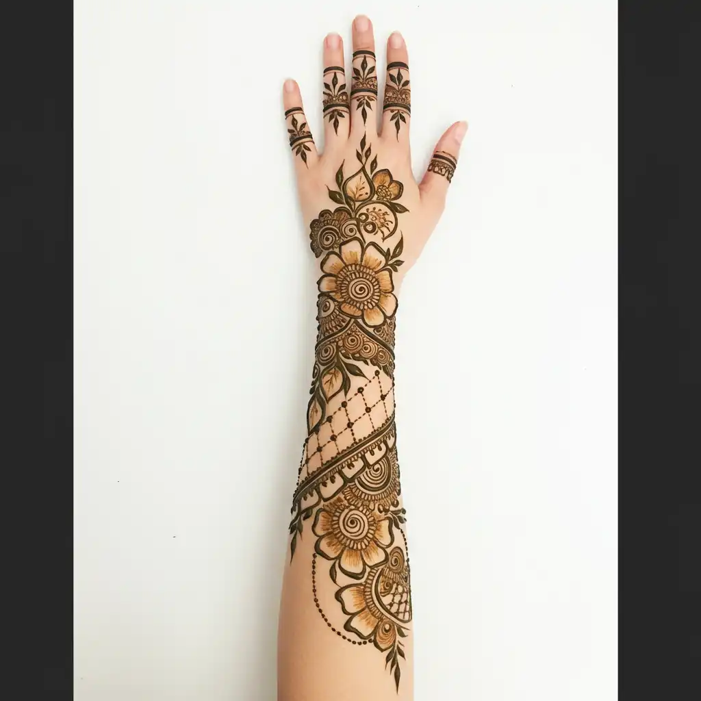 Full hand mehndi design 68 Full hand mehndi design 68
