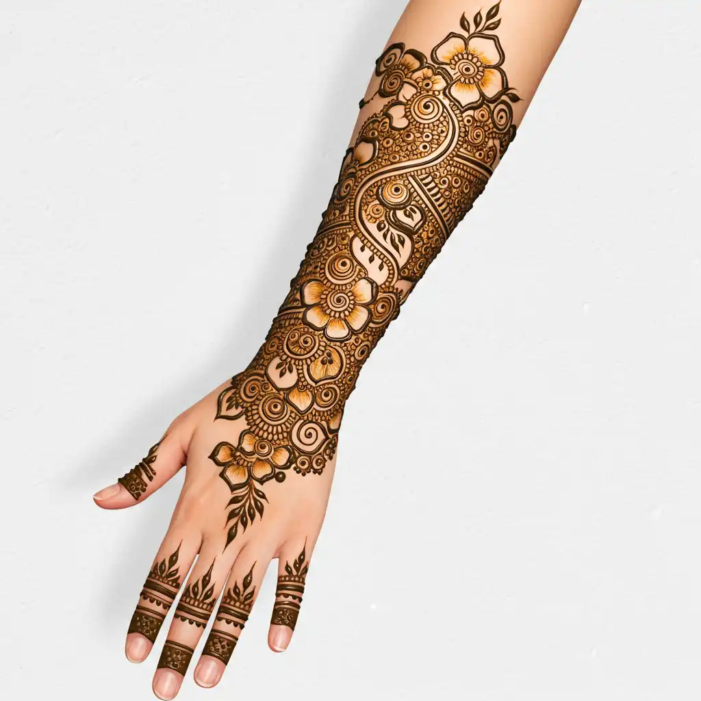 Full hand mehndi design 74 Full hand mehndi design 74