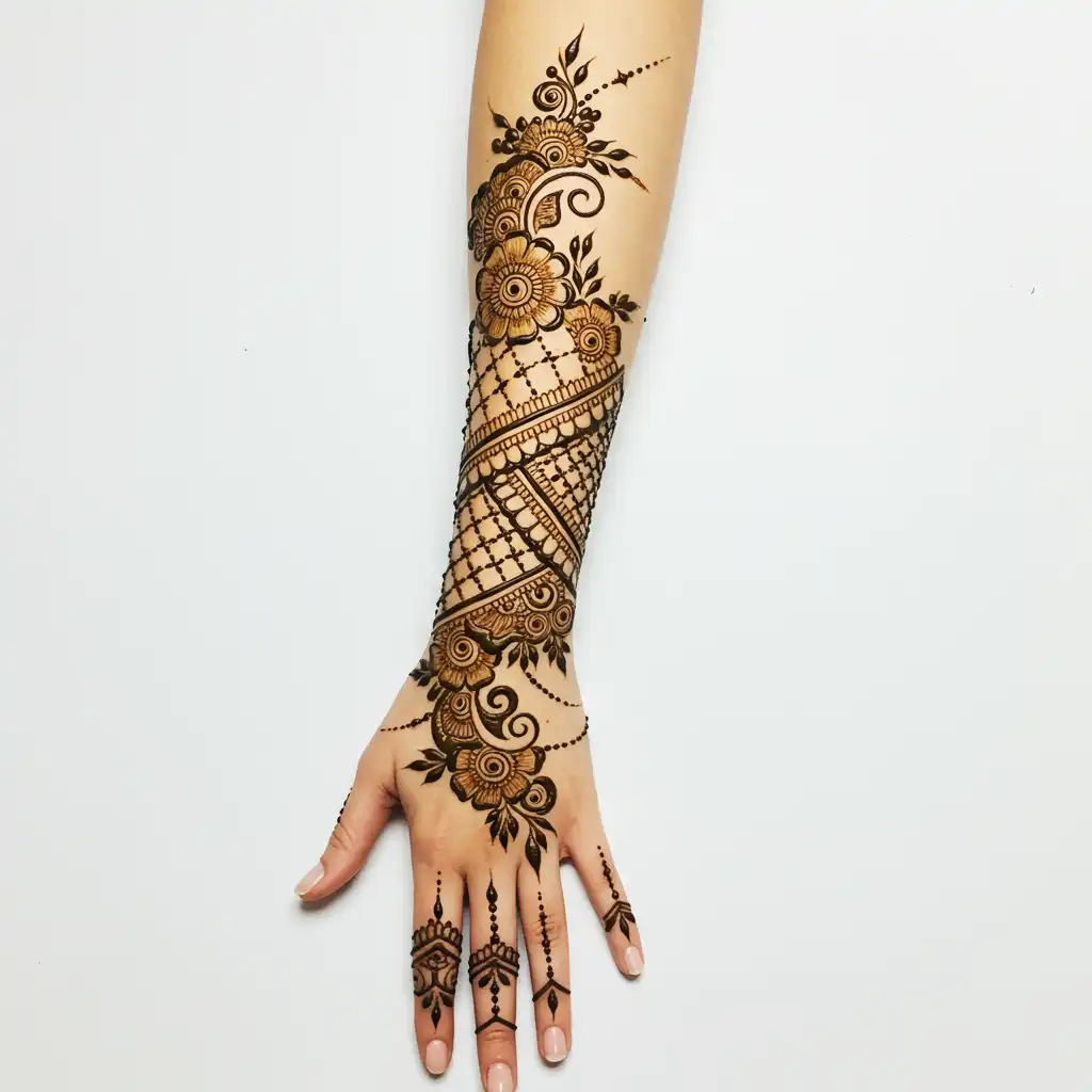 Full hand mehndi design 76 Full hand mehndi design 76