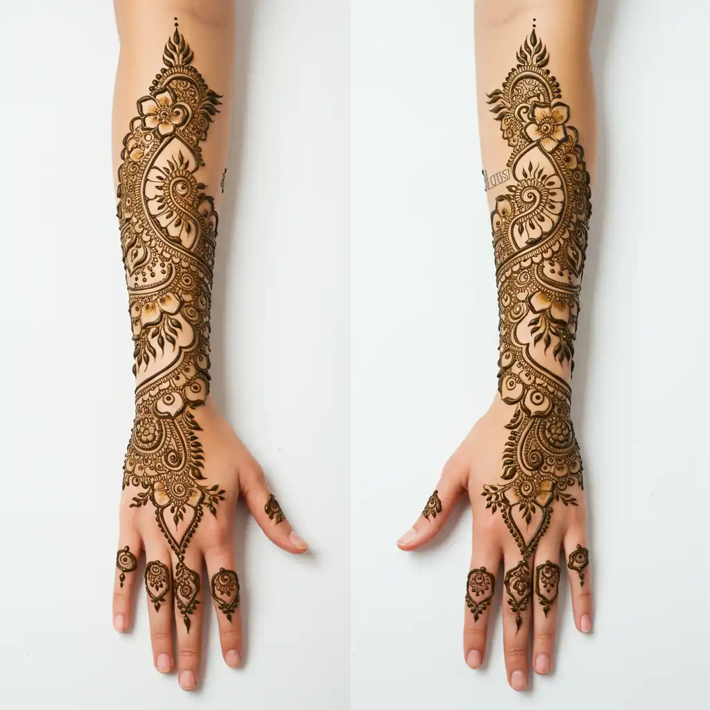Full hand mehndi design 9 Full hand mehndi design 9