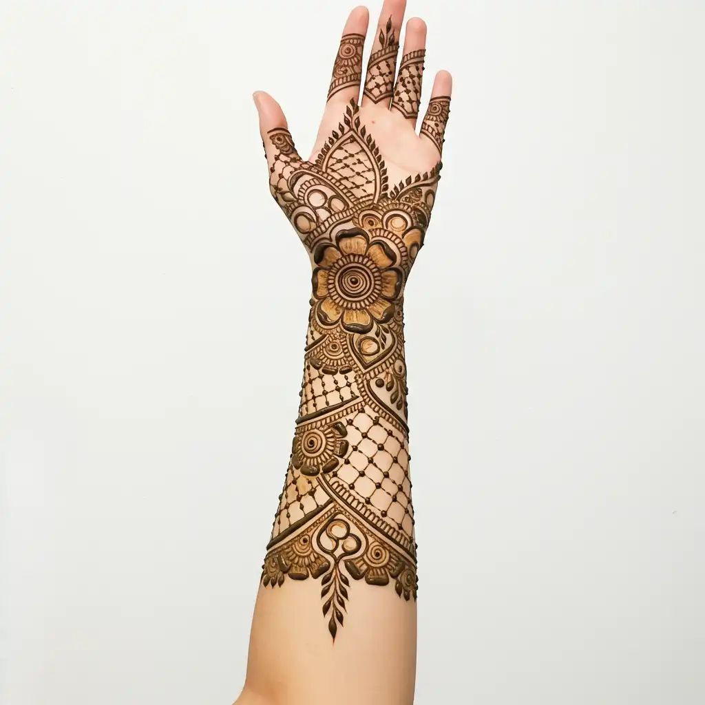 Full hand mehndi design 96 Full hand mehndi design 96