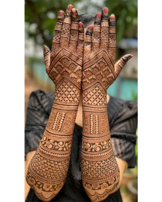 Crescent And Bloom Charming Modern Full Hand Mehndi Design Symmetry Crescent And Bloom Charming Modern Full Hand Mehndi Design Symmetry