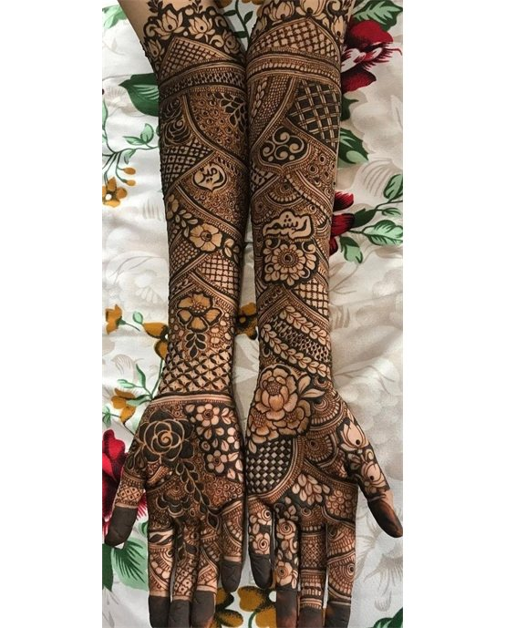 Grand Arch Modern Full Hand Mehndi Design Spread Grand Arch Modern Full Hand Mehndi Design Spread