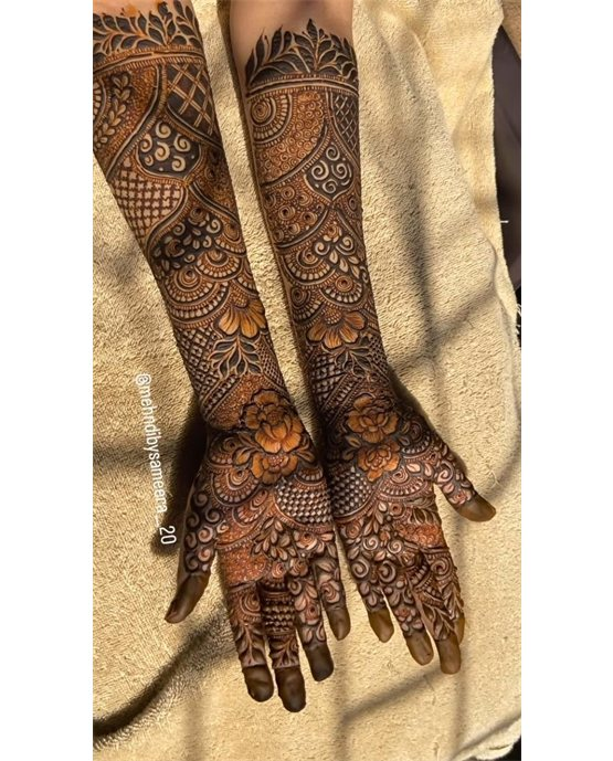 Twist And Loop Intricate Modern Full Hand Mehndi Design Formation Twist And Loop Intricate Modern Full Hand Mehndi Design Formation