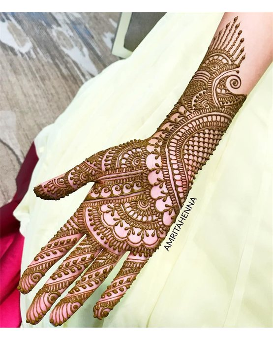 Glamorous Geometric Simple Full Hand Mehndi Design Style Glamorous Geometric Simple Full Hand Mehndi Design Style