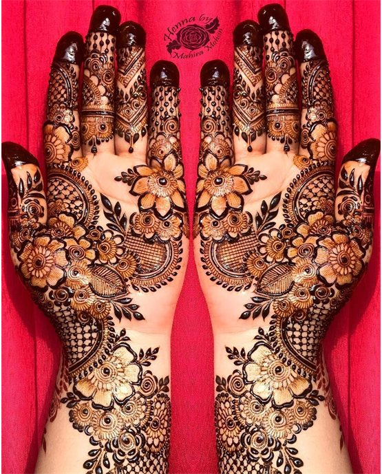 Graceful Lotus With Jasmine Featuring Simple Full Hand Mehndi Design Graceful Lotus With Jasmine Featuring Simple Full Hand Mehndi Design