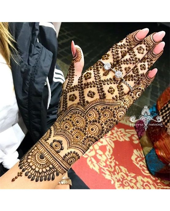 Spiral Droplet Trail On Simple Full Hand Mehndi Design Spiral Droplet Trail On Simple Full Hand Mehndi Design