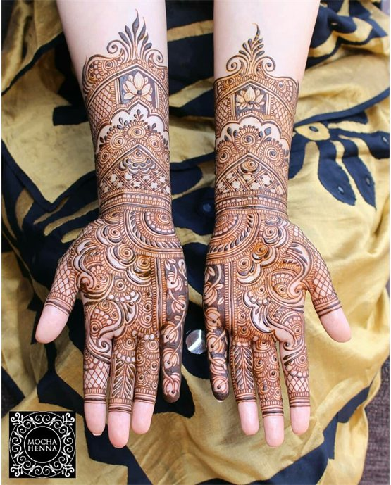 Leaf Weave Blend Using Stylish Full Hand Mehndi Design Leaf Weave Blend Using Stylish Full Hand Mehndi Design