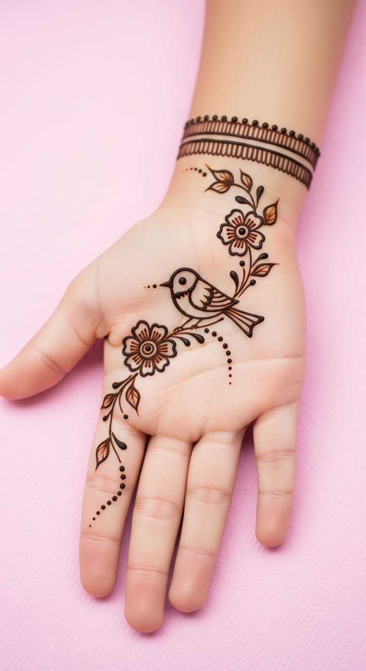 Kids cute mehndi design 10 Kids cute mehndi design 10