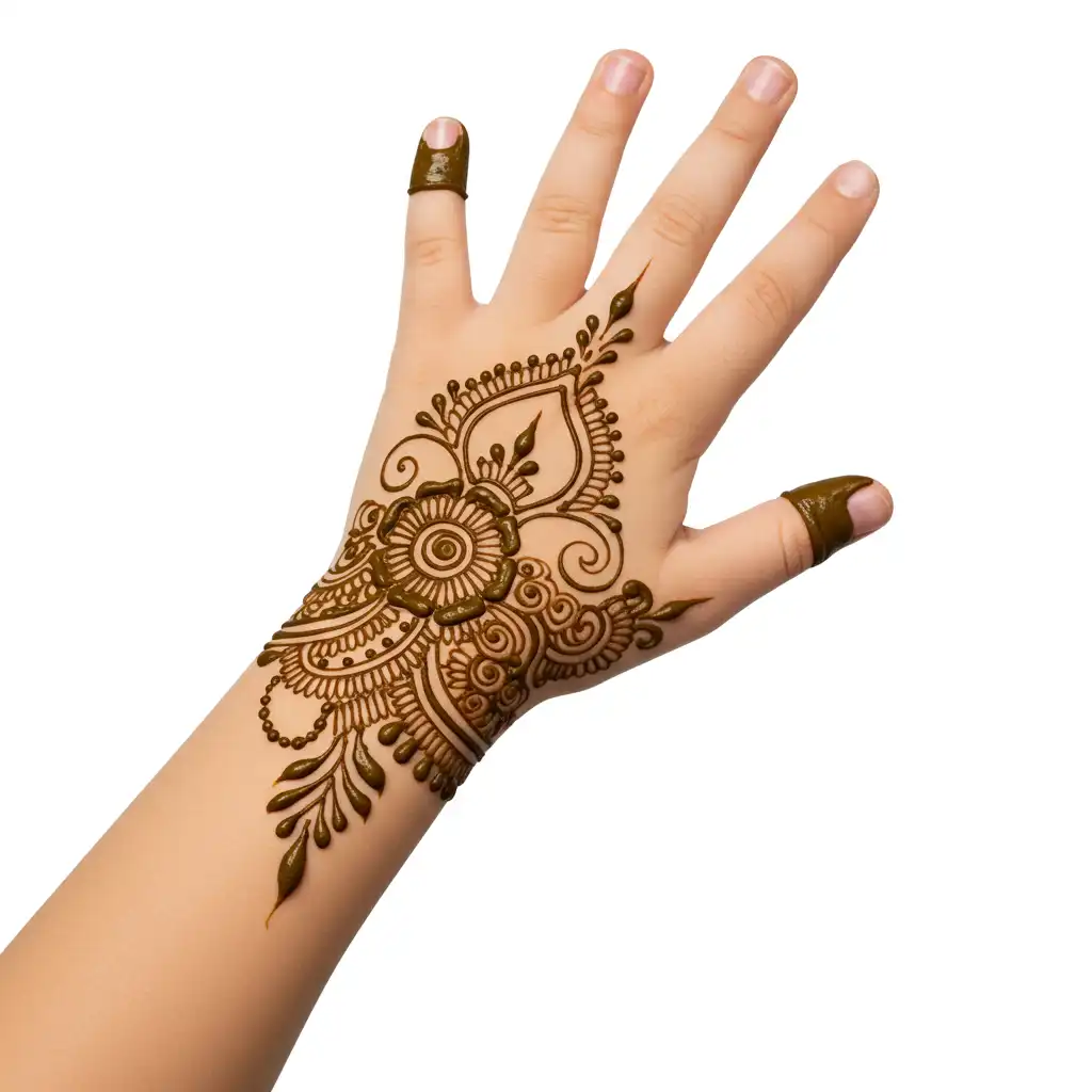 Kids cute mehndi design 102 Kids cute mehndi design 102