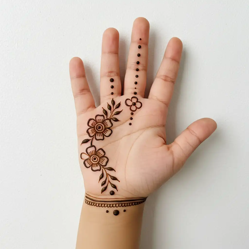 Kids cute mehndi design 104 Kids cute mehndi design 104