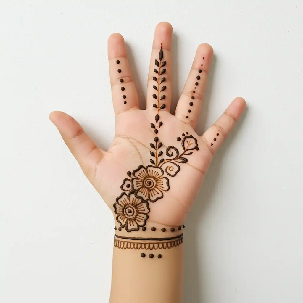 Kids cute mehndi design 105 Kids cute mehndi design 105