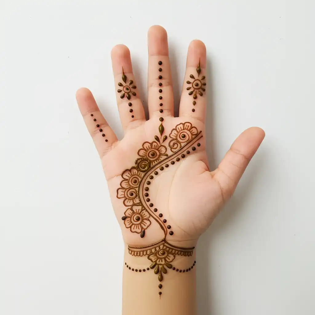 Kids cute mehndi design 108 Kids cute mehndi design 108