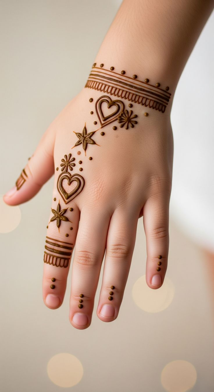 Kids cute mehndi design 11 Kids cute mehndi design 11