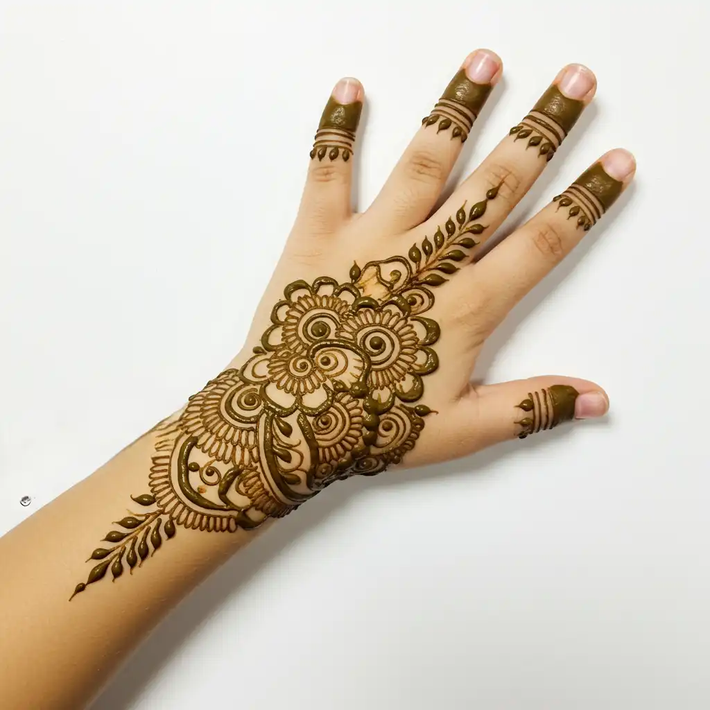 Kids cute mehndi design 110 Kids cute mehndi design 110