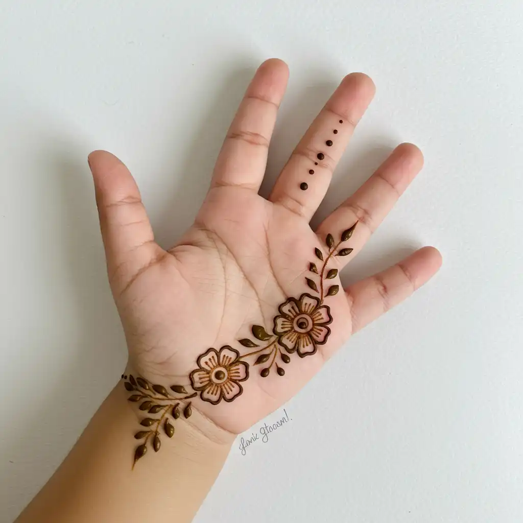 Kids cute mehndi design 111 Kids cute mehndi design 111