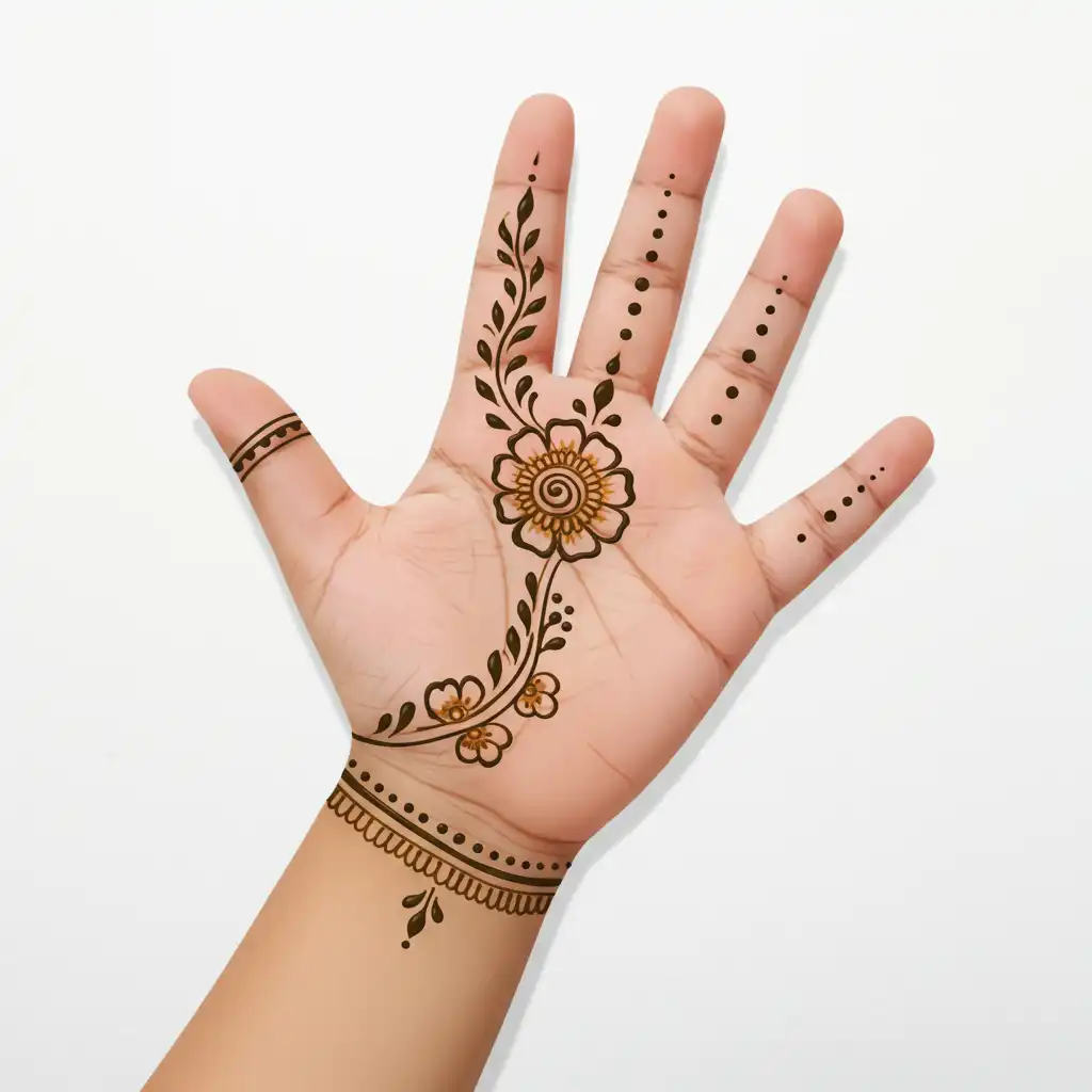 Kids cute mehndi design 113 Kids cute mehndi design 113