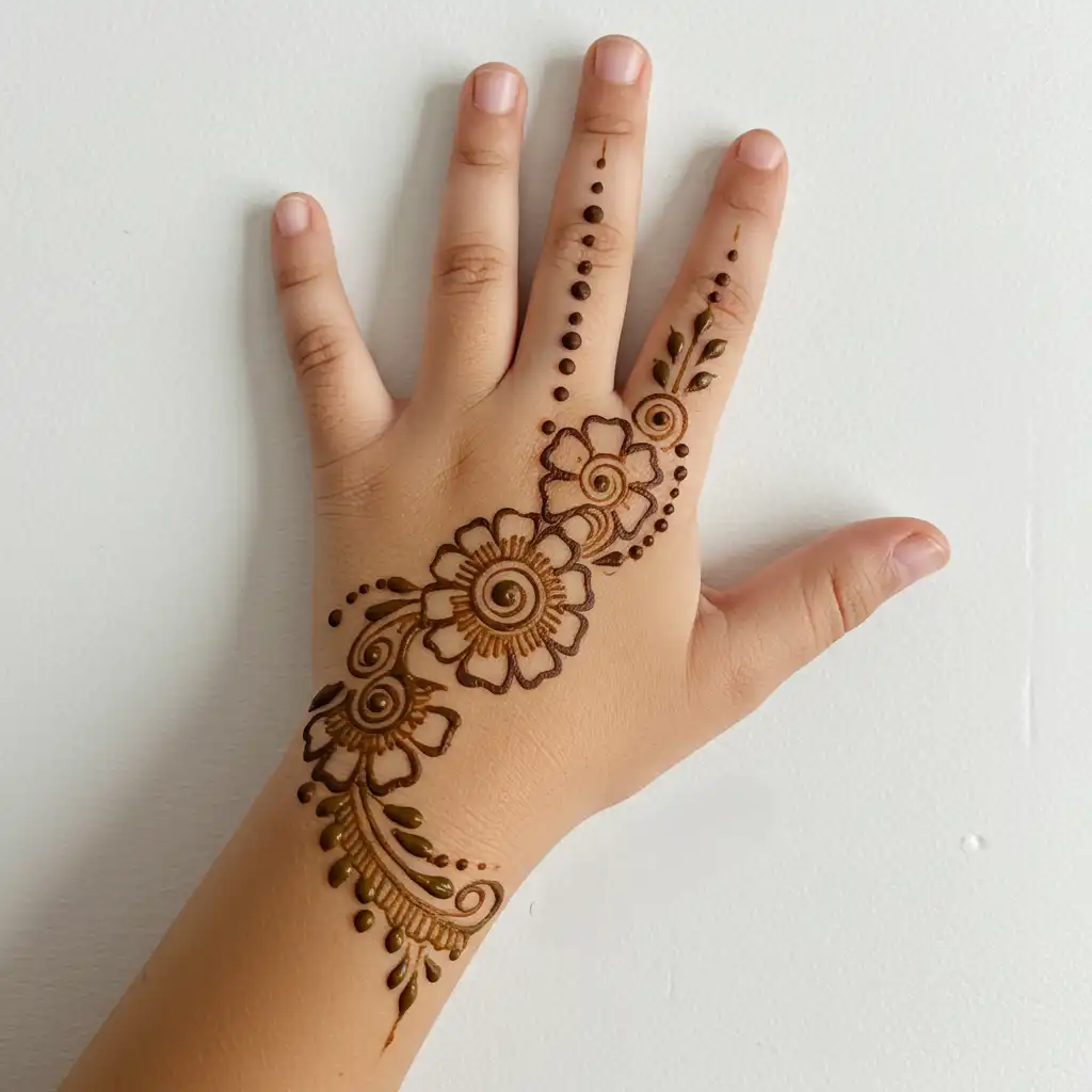 Kids cute mehndi design 118 Kids cute mehndi design 118