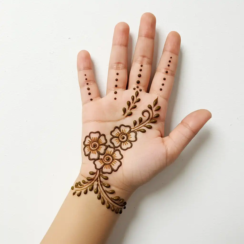 Kids cute mehndi design 119 Kids cute mehndi design 119