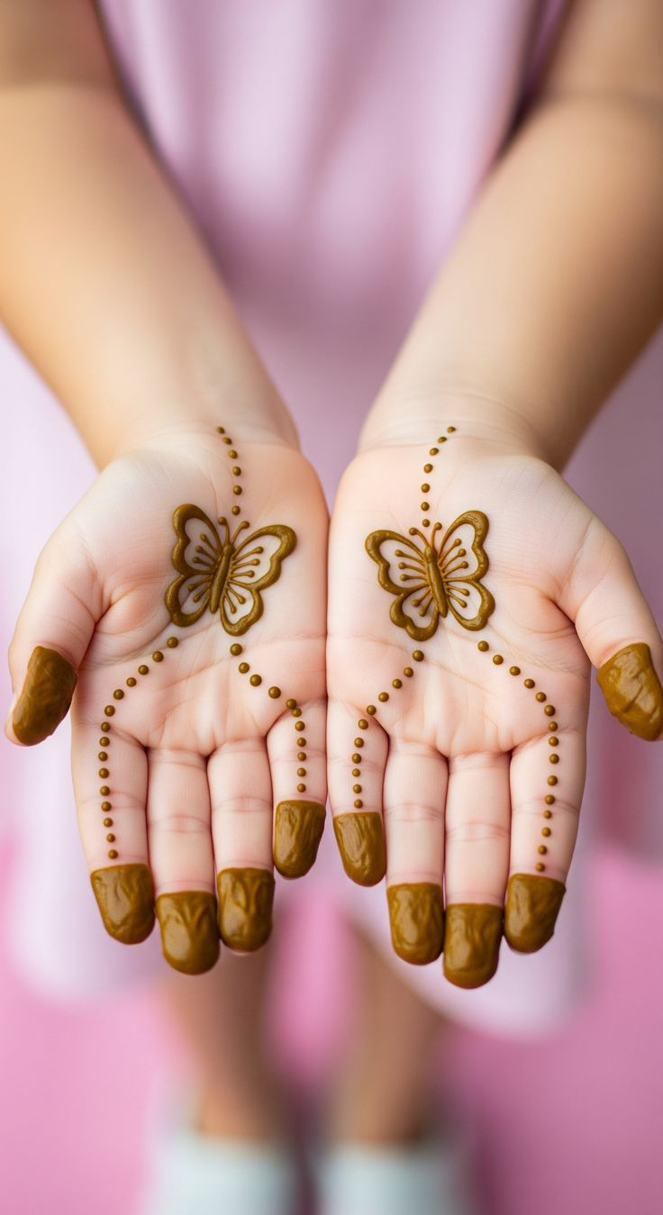 Kids cute mehndi design 12 Kids cute mehndi design 12