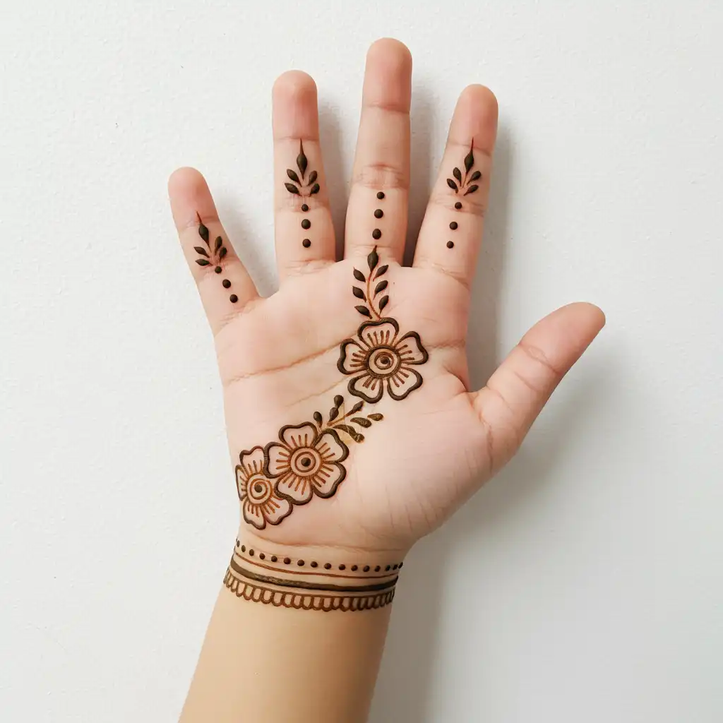 Kids cute mehndi design 120 Kids cute mehndi design 120
