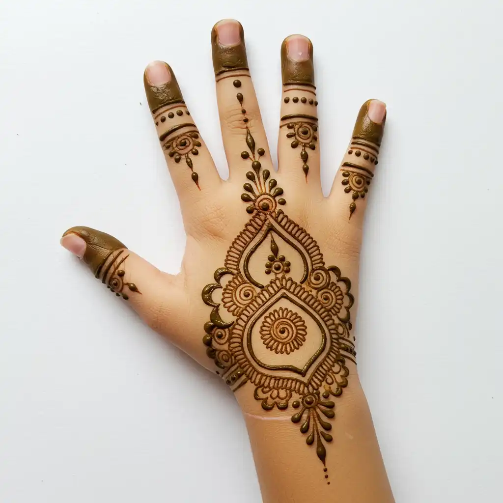 Kids cute mehndi design 121 Kids cute mehndi design 121