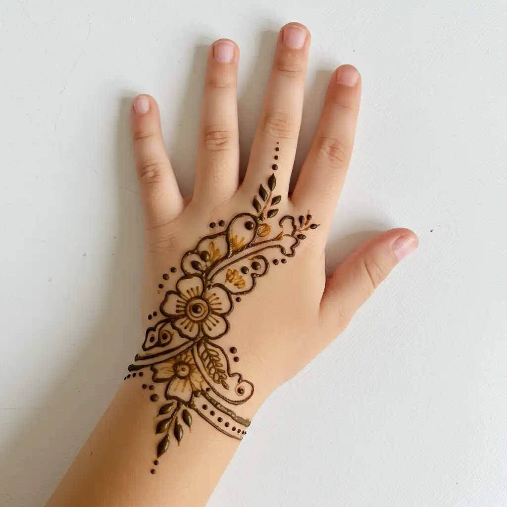 Kids cute mehndi design 123 Kids cute mehndi design 123