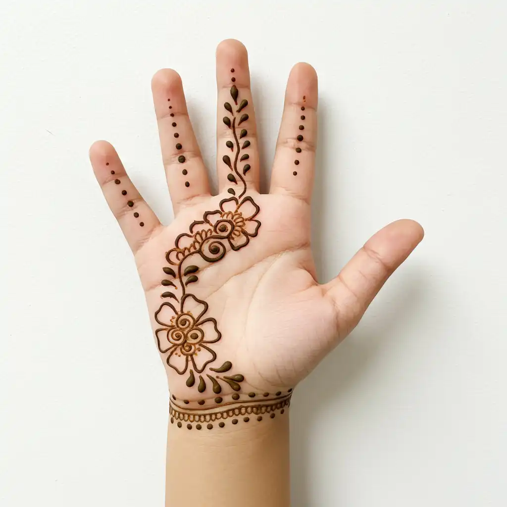 Kids cute mehndi design 126 Kids cute mehndi design 126