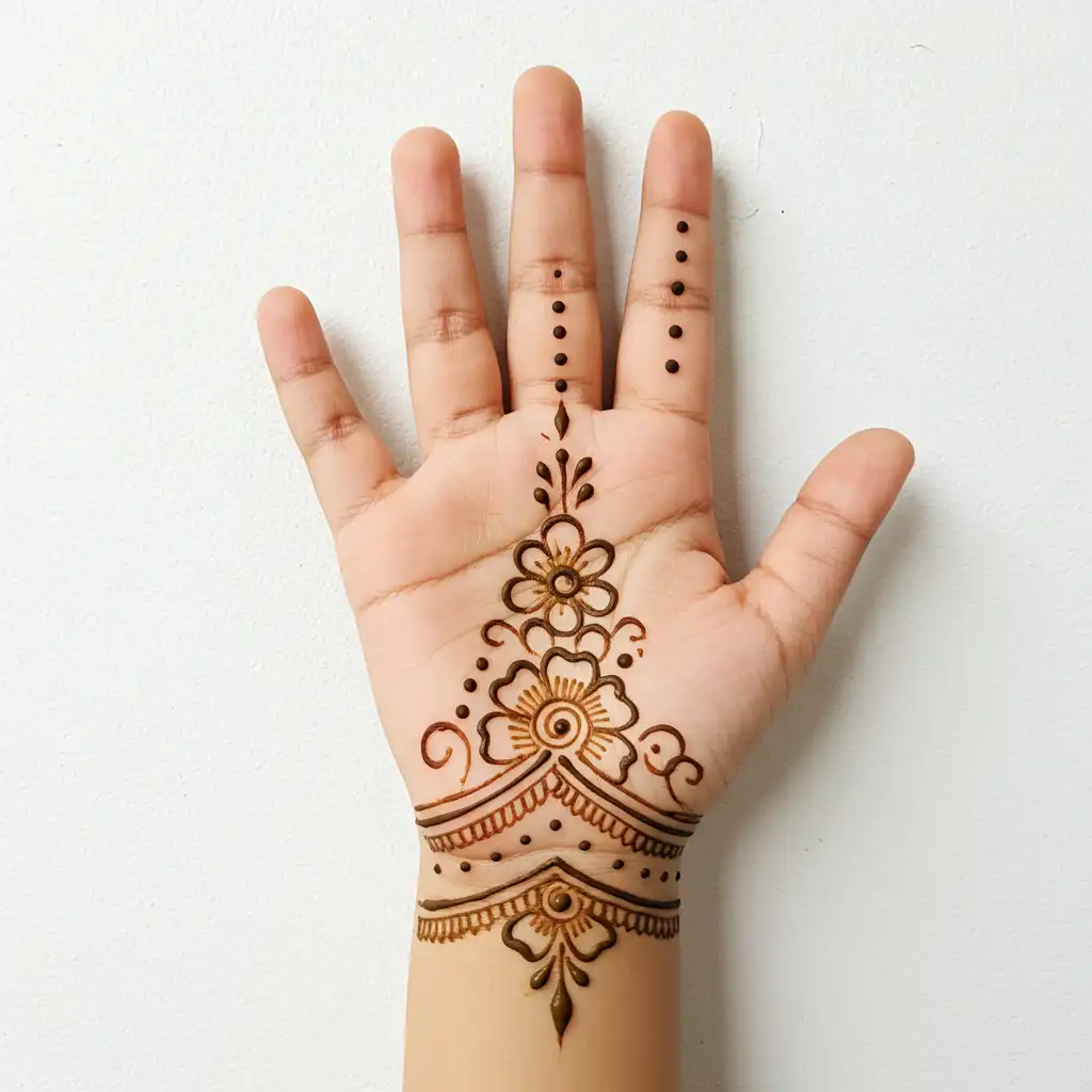 Kids cute mehndi design 128 Kids cute mehndi design 128