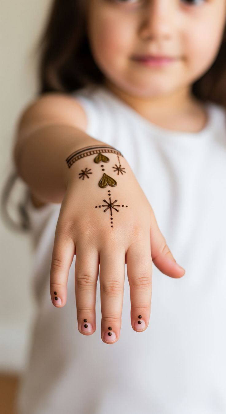 Kids cute mehndi design 13 Kids cute mehndi design 13