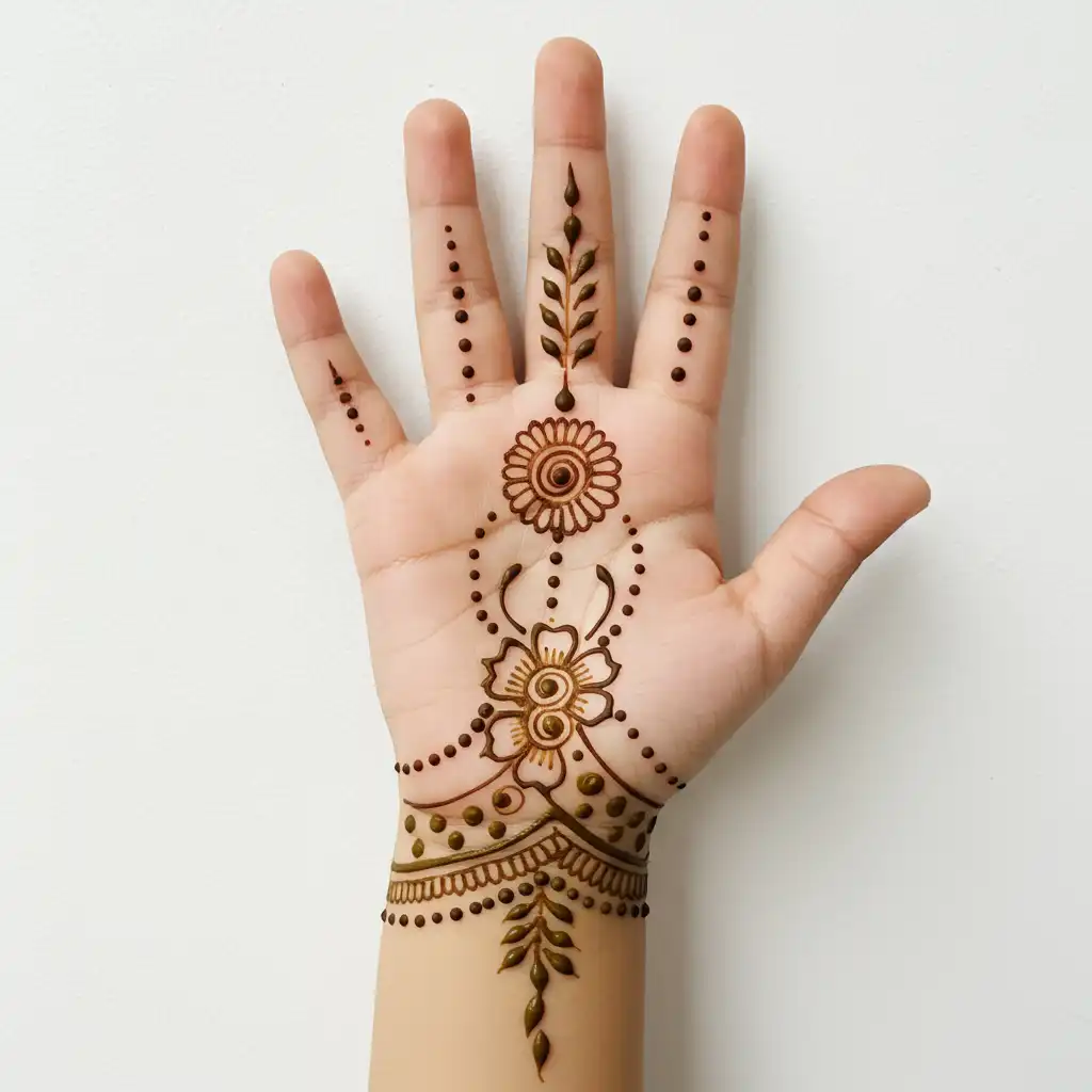 Kids cute mehndi design 130 Kids cute mehndi design 130