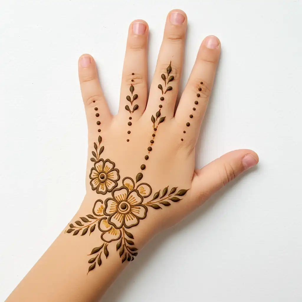 Kids cute mehndi design 131 Kids cute mehndi design 131