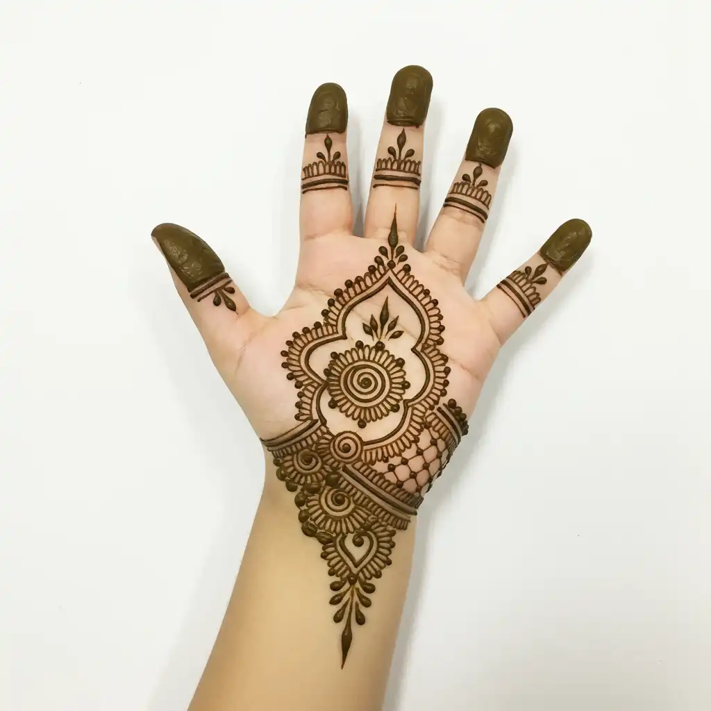Kids cute mehndi design 132 Kids cute mehndi design 132