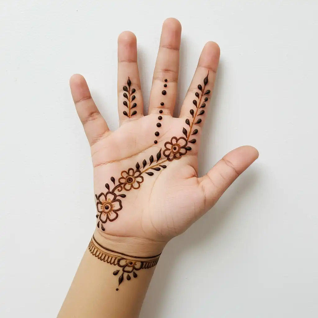 Kids cute mehndi design 133 Kids cute mehndi design 133