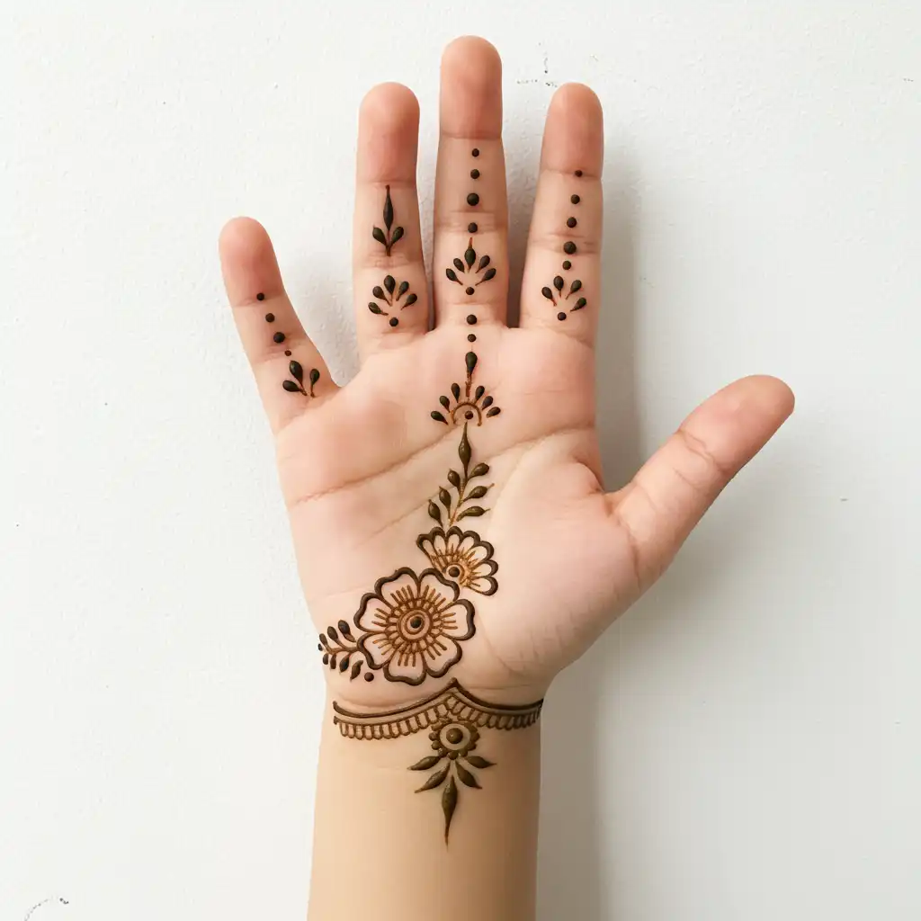 Kids cute mehndi design 134 Kids cute mehndi design 134