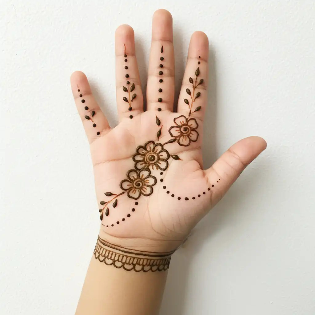 Kids cute mehndi design 135 Kids cute mehndi design 135